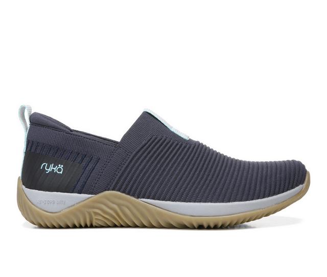 Women's Ryka Echo Knit Slip Ons in Blue Ink color