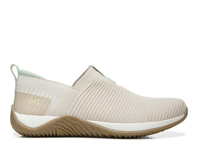 Women's Ryka Echo Knit Slip Ons in Oatmeal color