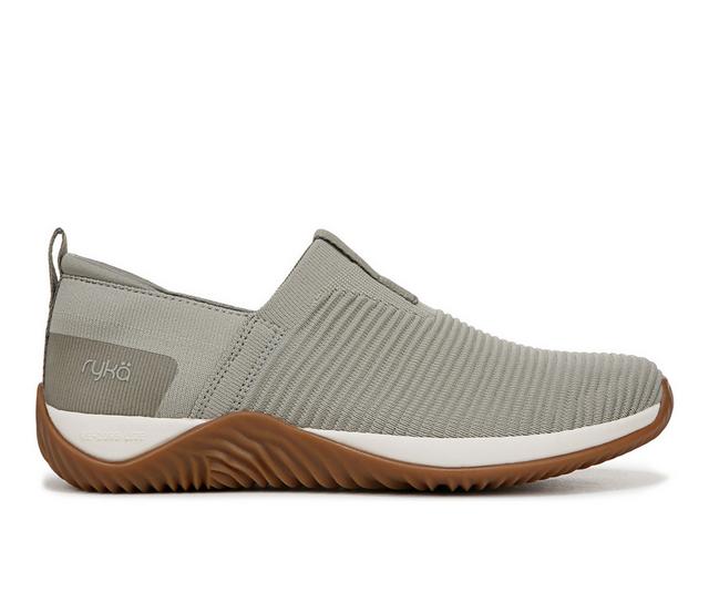 Women's Ryka Echo Knit Slip Ons in Abbey Green color