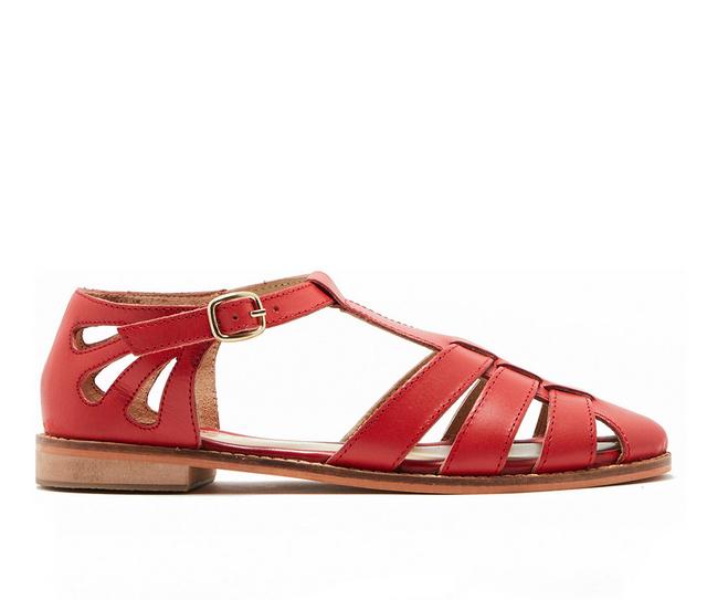 Women's Chelsea Crew Carina Flat Sandals in Red color