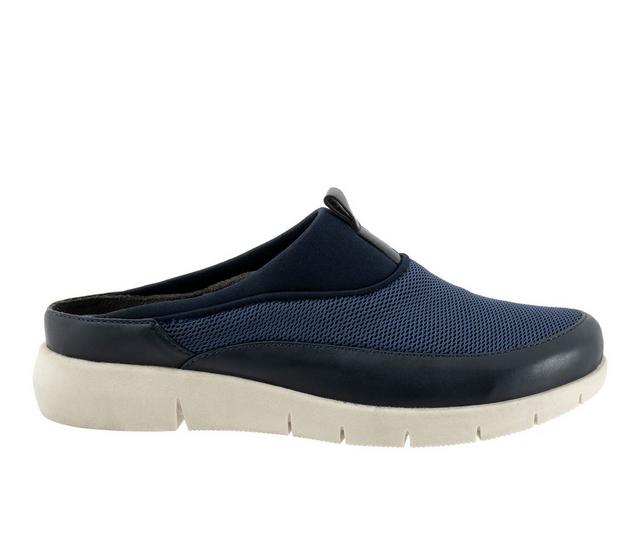 Women's Softwalk Aberdeen Sport Mules in Navy color