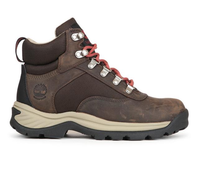 Women's Timberland White Ledge Hiker Booties in Chocolate Brown color