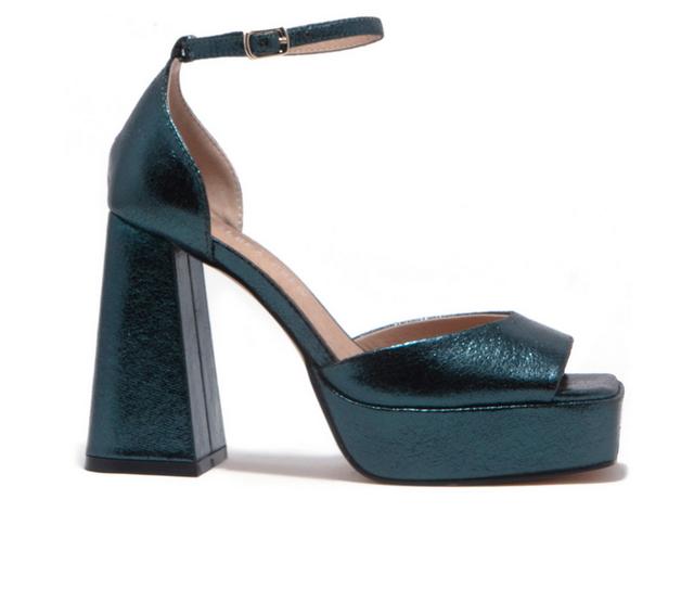 Women's Chelsea Crew Chaser Dress Sandals in Green Metallic color