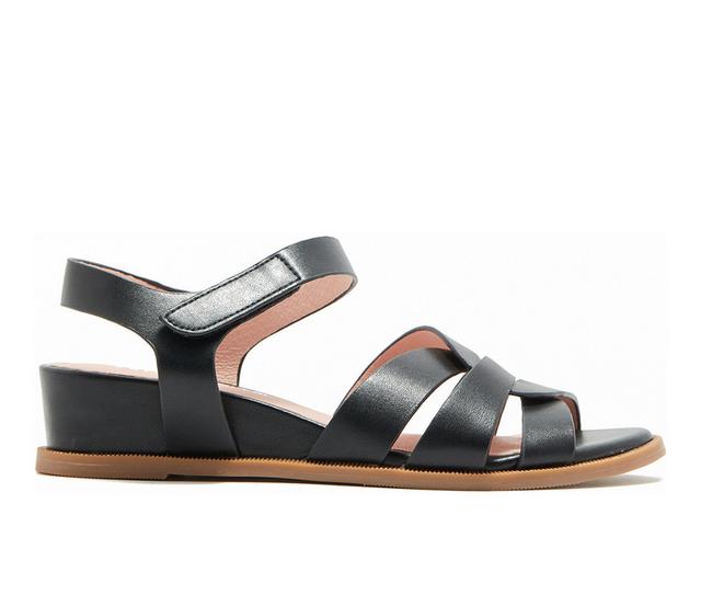 Women's Chelsea Crew Roma Low Wedge Sandals in Black color