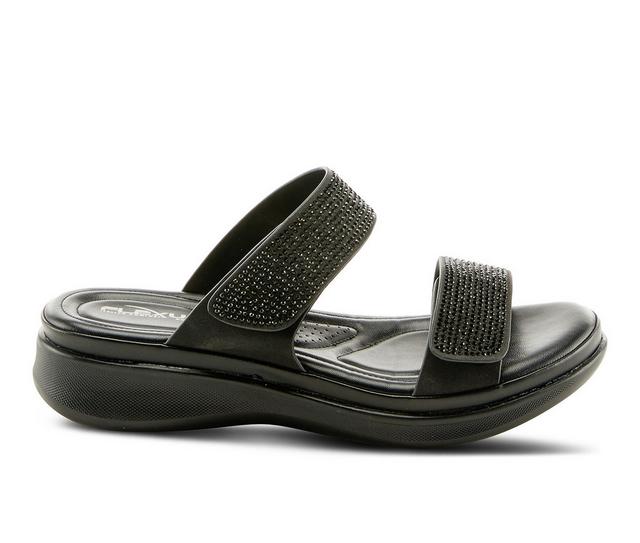 Women's Flexus Bling Sandals in Black color