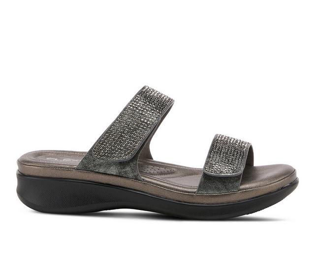 Women's Flexus Bling Sandals in Pewter color