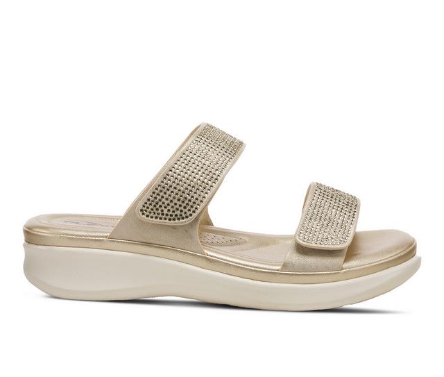 Women's Flexus Bling Sandals in Soft Gold color