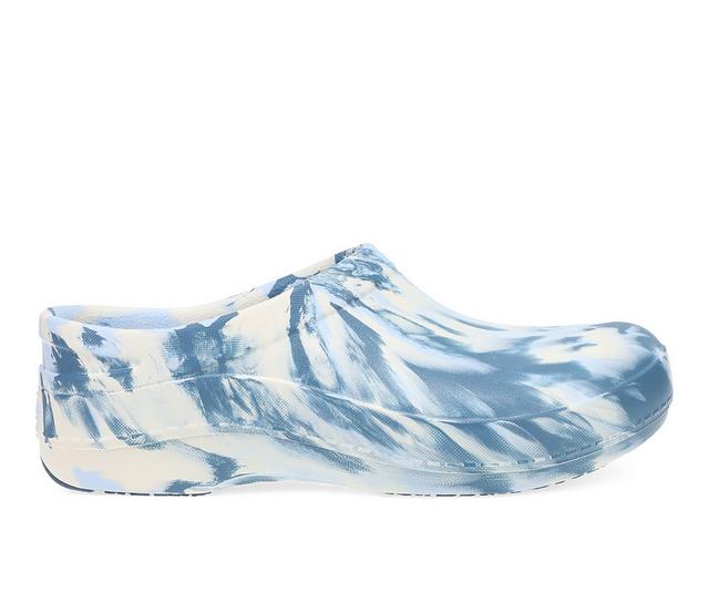 Women's Dansko Kaci Clogs in Sky Marbled color