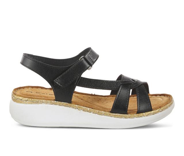 Women's Flexus Chambria Wedge Sandals in Black color