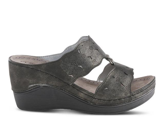 Women's Flexus Dreiser Platform Wedge Sandals in Black color