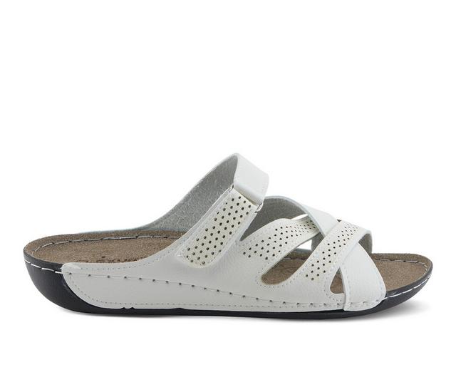 Women's Flexus Karl Footbed Sandals in White color