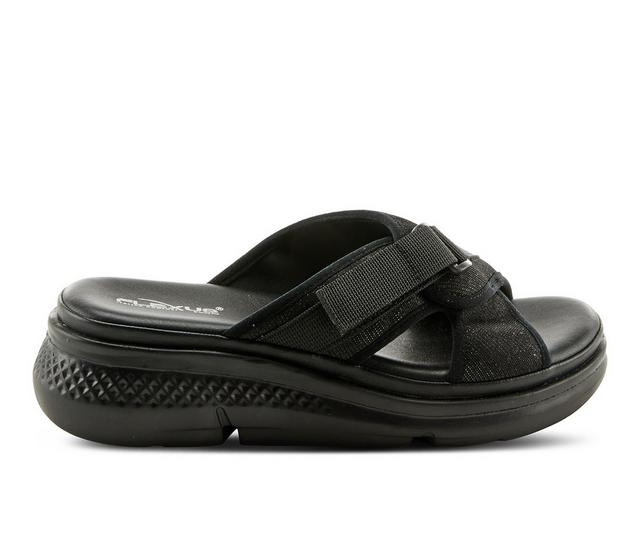 Women's Flexus Lisko Wedge Sandals in Black color