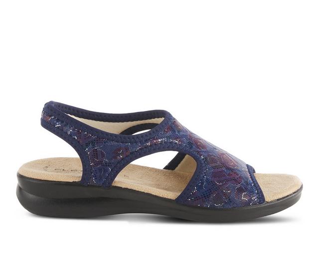 Women's Flexus Nyaman-Floral Sandals in Navy Multi color