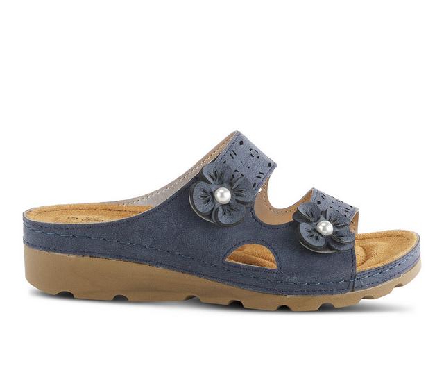 Women's Flexus Pamola Wedge Sandals in Navy color