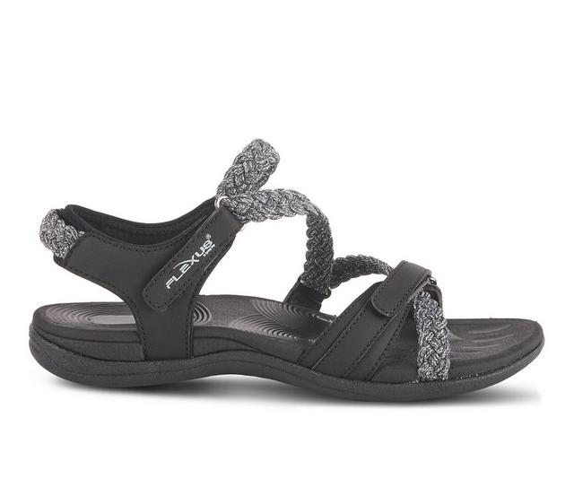 Women's Flexus Powerboat Outdoor Sandals in Black color