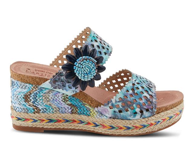 Women's L'Artiste Evesgarden Wedge Sandals in Blue Multi color