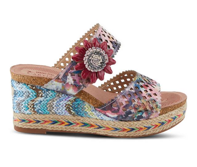 Women's L'Artiste Evesgarden Wedge Sandals in Pink Multi color