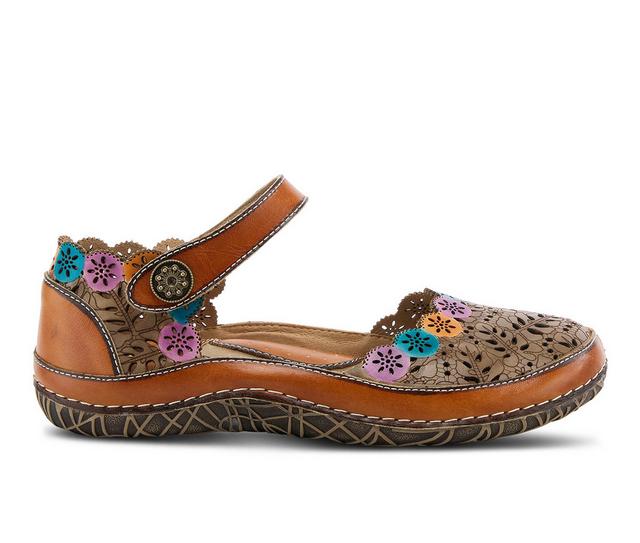 Women's L'Artiste Kysandra-Fleur Mary Jane Shoes in Tan Multi color