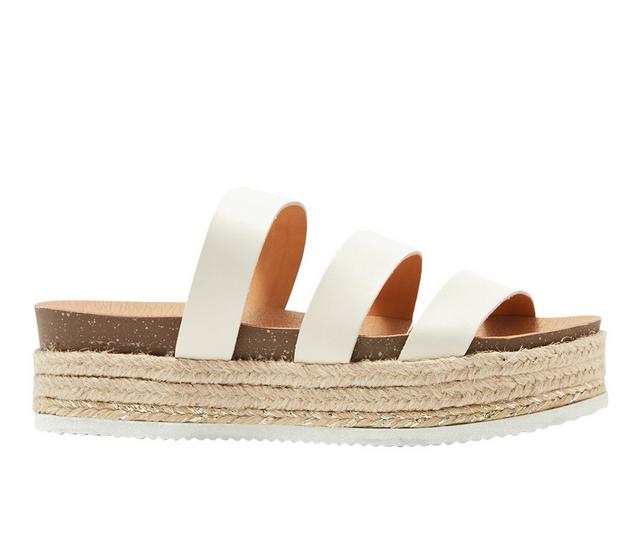 Women's Chelsea Crew Costa Espadrille Platform Sandals in Bone color