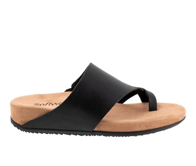 Women's Softwalk Blaine Sandals in Black color