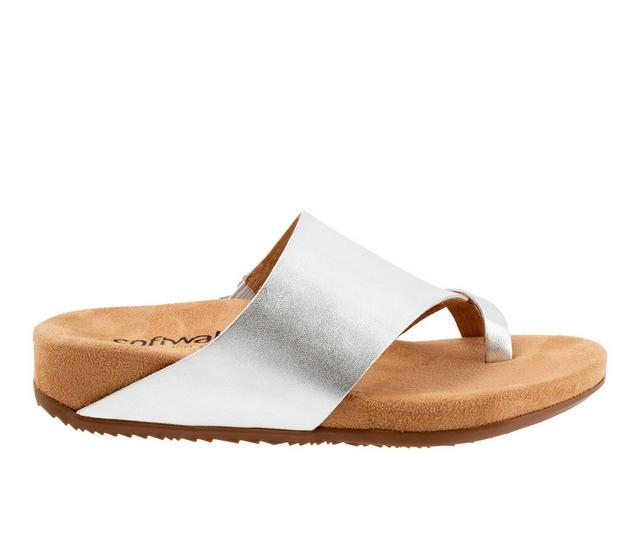 Women's Softwalk Blaine Sandals in Silver color