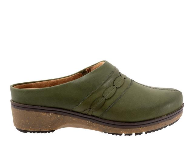 Women's Softwalk Amber 3.0 Clogs in Dark Olive color