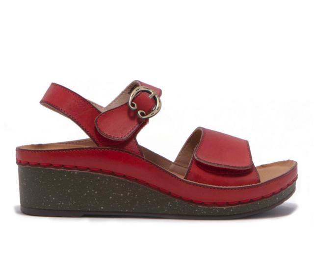 Women's Chelsea Crew Debbie Wedge Sandals in Red color