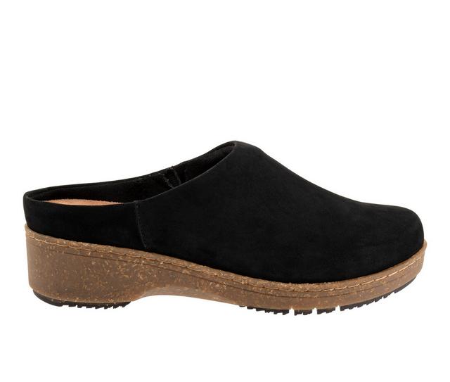 Women's Softwalk Arvada Clogs in Black Nubuck color