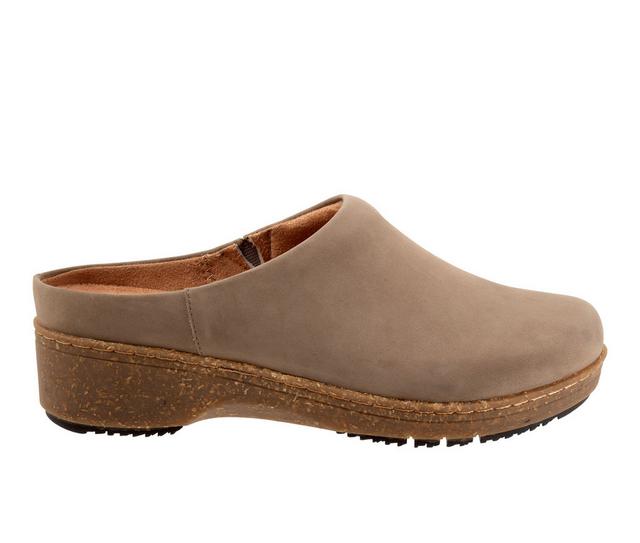 Women's Softwalk Arvada Clogs in Taupe Nubuck color