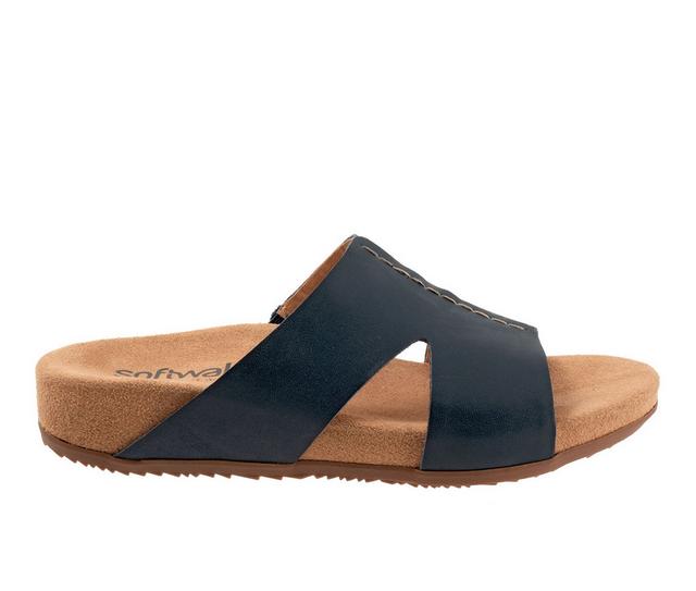 Women's Softwalk Beverly Sandals in Navy color