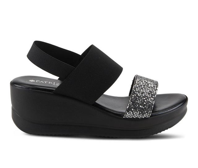Women's Patrizia Royale-Sparkle Platform Wedge Sandals in Black color