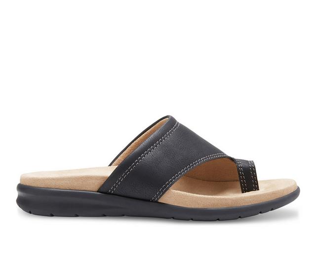 Women's Eastland Dallas Thong Slide Sandals in Black color