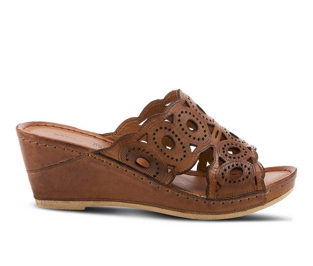 Women's SPRING STEP Labarnas Wedge Sandals in Brown color
