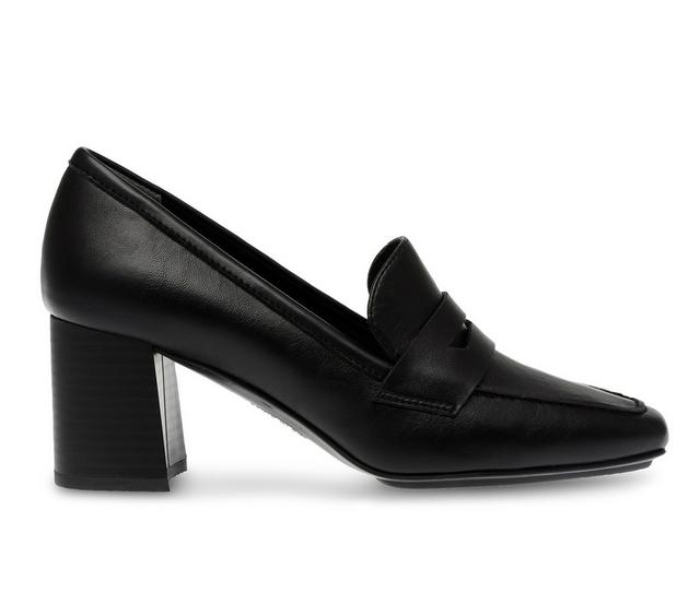 Women's Anne Klein Lilith Heeled Loafers in Black color