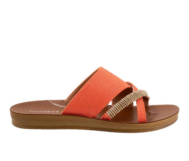 Women's Los Cabos Bride Sandals in Orange Raffia color