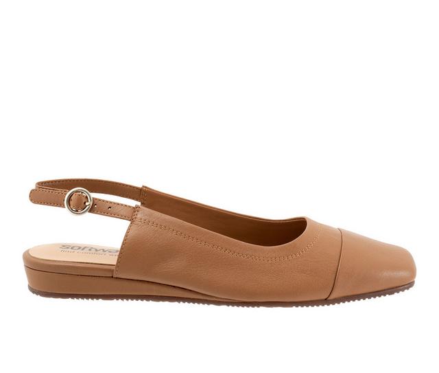 Women's Softwalk Vittoria Flats in Tan color