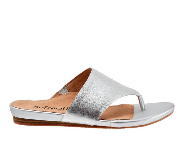 Women's Softwalk Chandler Sandals in Silver color
