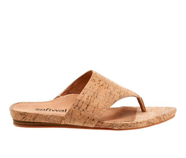 Women's Softwalk Chandler Sandals in Natural Cork color