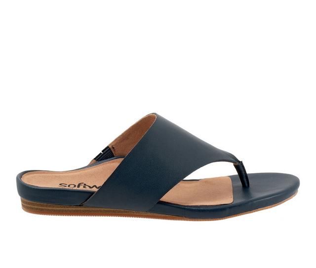 Women's Softwalk Chandler Sandals in Navy color