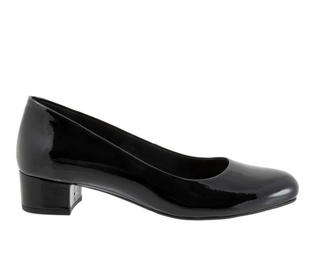 Women's Trotters Dream Pumps in Black Patent color