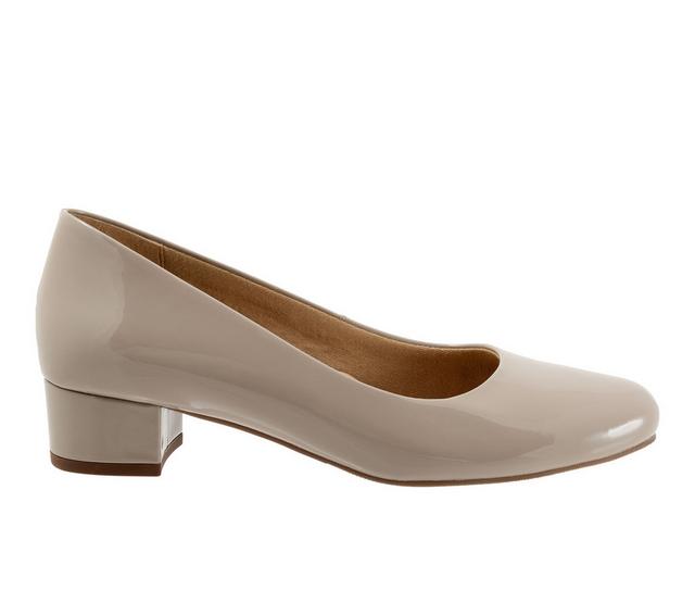 Women's Trotters Dream Pumps in Stone Patent color