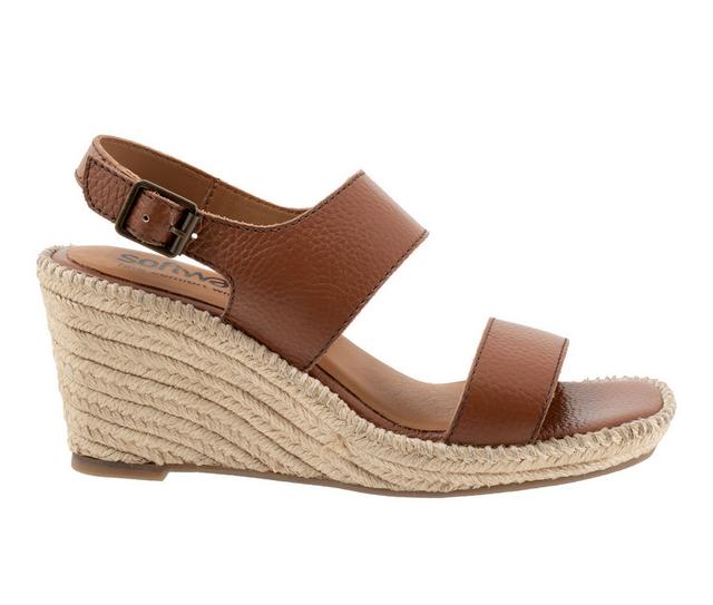 Women's Softwalk Hartley Wedge Sandals in Brown color