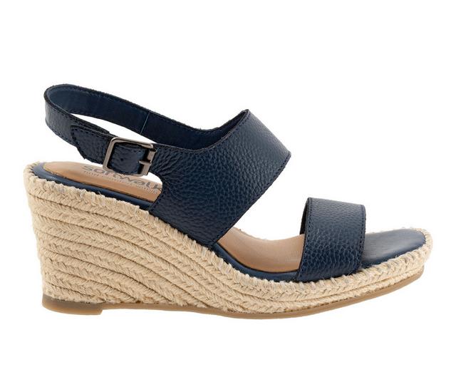 Women's Softwalk Hartley Wedge Sandals in Navy color