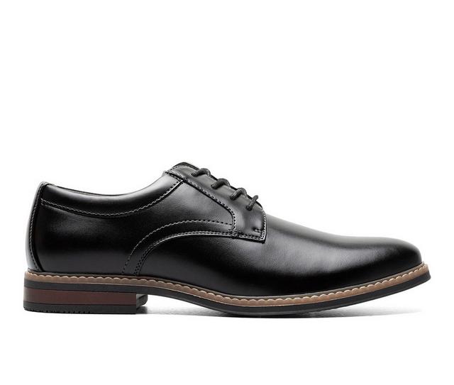 Men's Nunn Bush Carmelo Plain Toe Oxford Dress Shoes in Black color