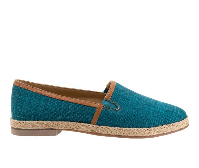 Women's Trotters Estelle Casual Loafers in Aqua color