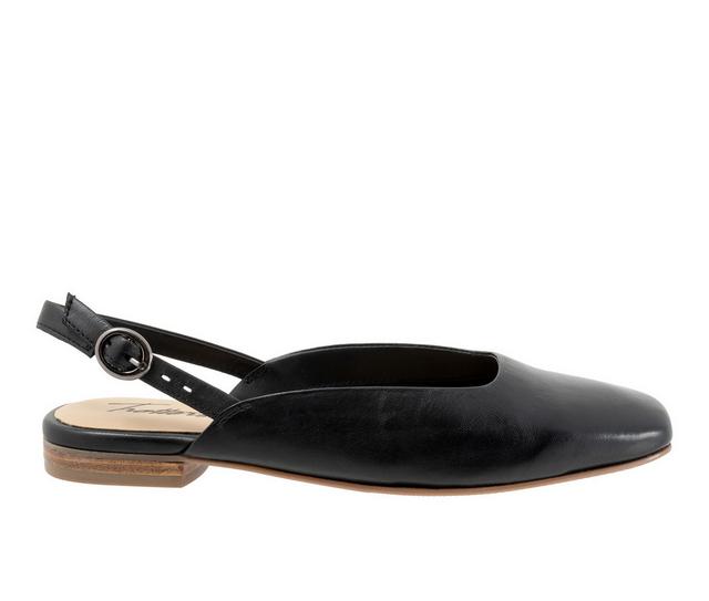 Women's Trotters Holly Slingback Flats in Black color