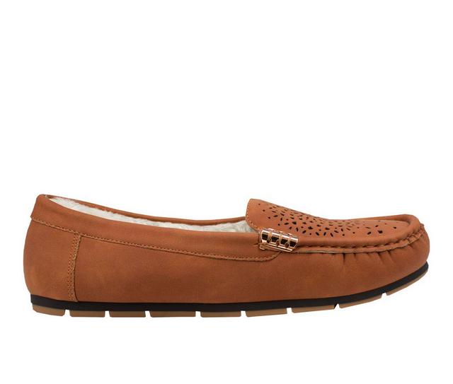 Women's Alexis Bendel Dorothy Perf Moccasin Loafers in Tan color
