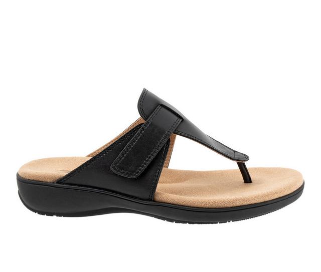 Women's Trotters Robin Sandals in Black color