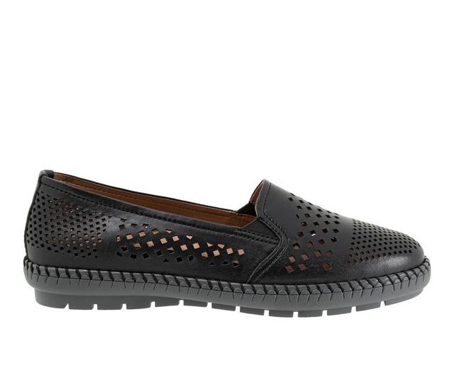 Women's Trotters Royal Loafers in Black color