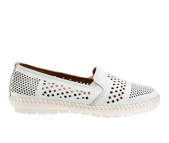 Women's Trotters Royal Loafers in White color